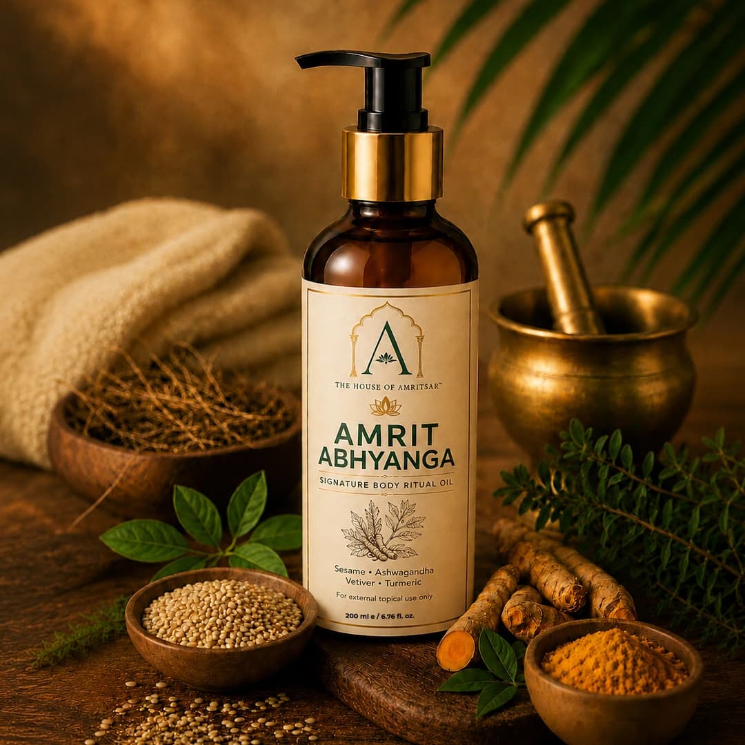 Amrit Abhyanga Signature Body Ritual Oil by The House of Amritsar